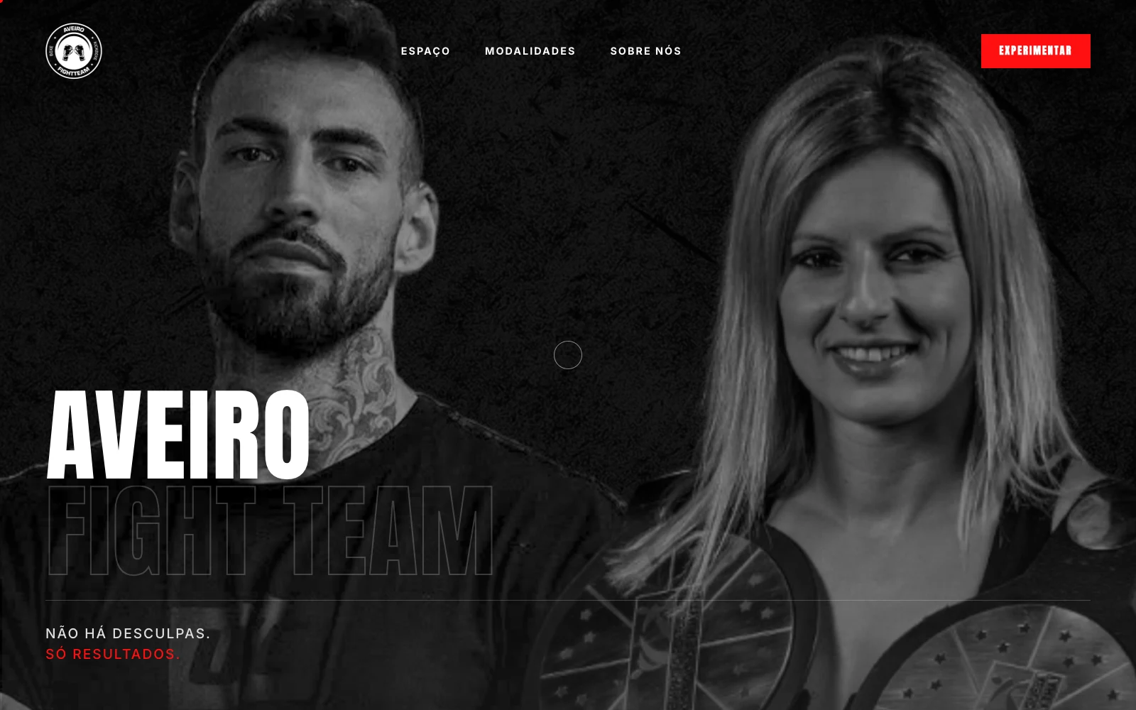 Website Aveiro Fight Team desenvolvido por José Oliveira